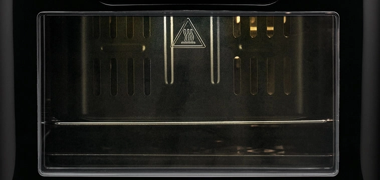 Imagem da porta de vidro com iluminação interna da Air Fryer Oven Gallant Super Family 12L