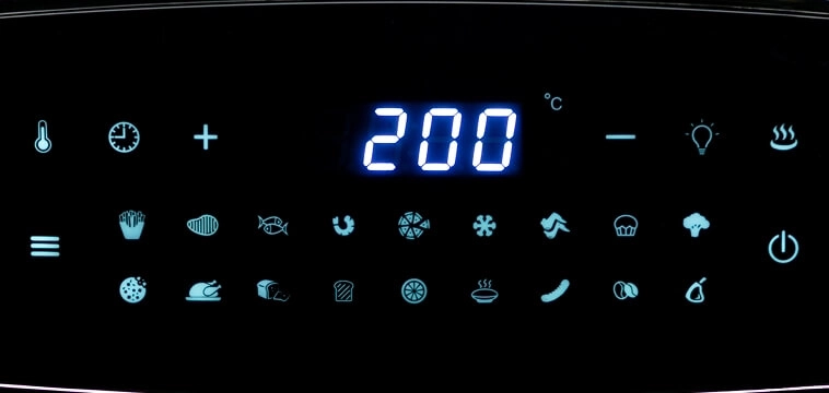 Painel digital da Air Fryer Oven Gallant Super Family 12L
